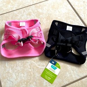 Bundle 2 Frisco Soft Vest Dog Harnesses- Pink & NWT Black Size Medium